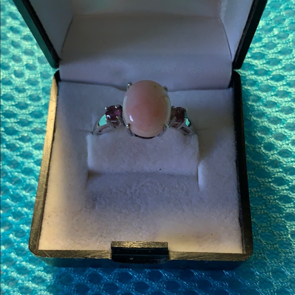 Rare Peruvian and Rholite Oval Pink Opal